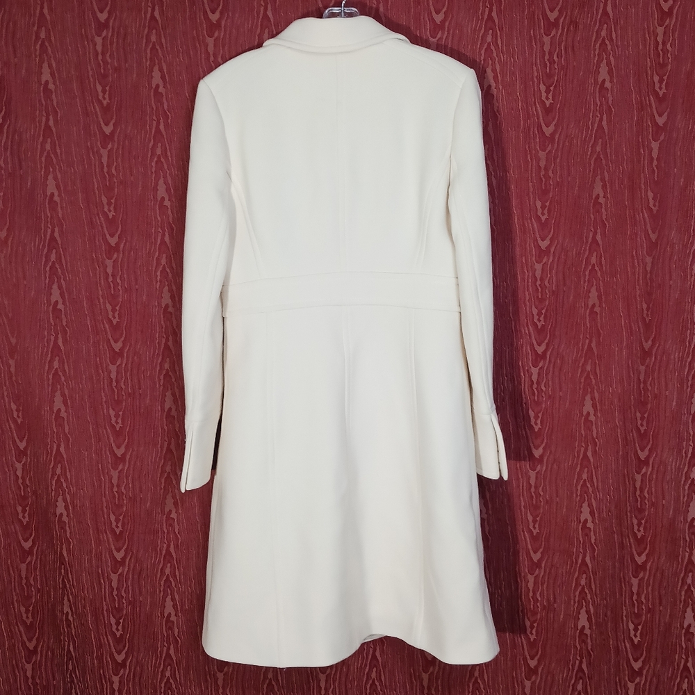 J. CREW Double Cloth Cream Collared Pockets Button Up 94% Wool Women's Size 8 - Picture 4 of 11